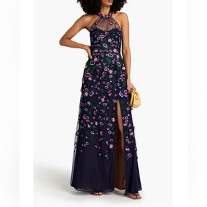 Marchesa Notte Embroidered Tulle Gown